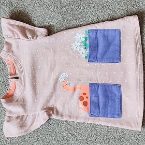 Cute Pink Cat & Jack Dinosaur Dress 12m
